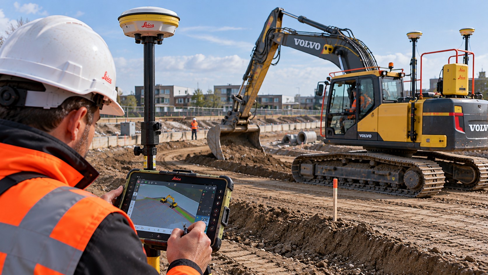 Paalwerk en funderingswerk op een bouwplaats, eigen projectfoto van LIARAD